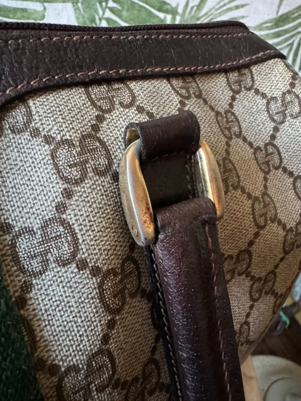 Vintage Gucci GG Monogram Web Stripe Boston Satchel - Picture 8 of 16